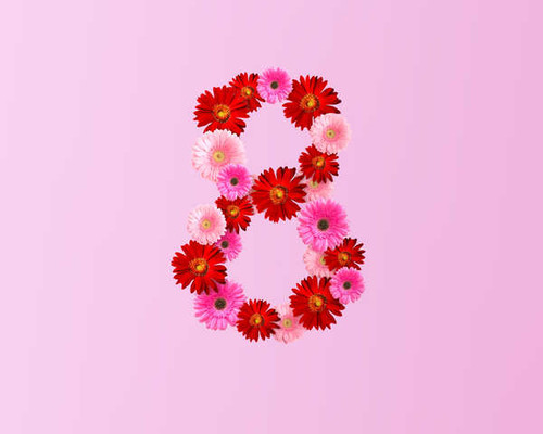 Jual Poster March 8 Gerberas Colored background WPS 001