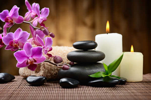 Jual Poster Orchid Stones Candles Spa WPS