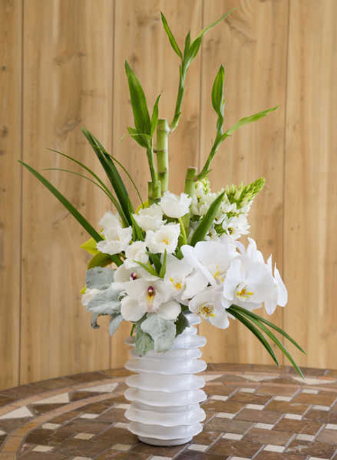 Jual Poster Orchid Wood planks Vase White WPS