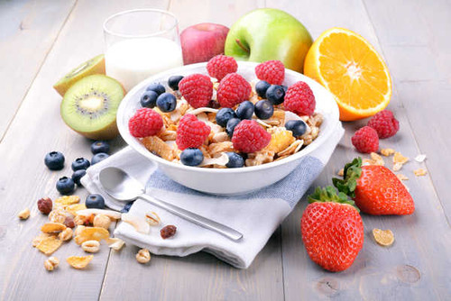 Jual Poster Apple Berry Blueberry Breakfast Fruit Kiwi Muesli Raspberry Strawberry orange (Fruit) Food Breakfast APC