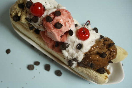 Jual Poster Banana Split Ice Cream Food Banana Split APC 002