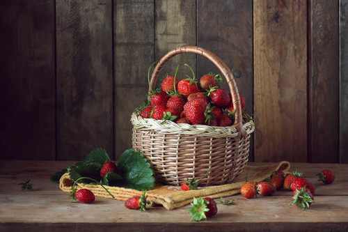 Jual Poster Basket Berry Fruit Still Life Strawberry Fruits Strawberry9 APC