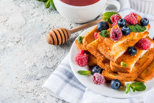 Jual Poster Berry Blueberry Breakfast Honey Raspberry Toast Food Toast4 APC