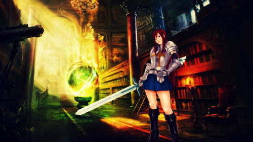 Poster Erza Scarlet Anime Fairy Tail APC005 Poster Erza Scarlet Anime Fairy Tail APC005