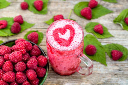 Jual Poster Berry Drink Fruit Glass Heart Raspberry Still Life Food Raspberry APC