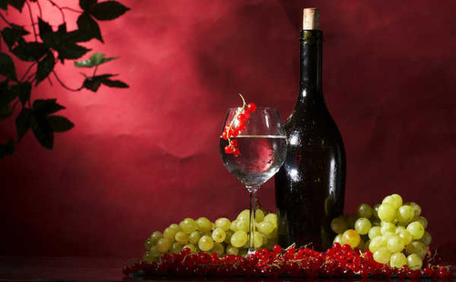 Jual Poster Bottle Fruit Grapes Wine Food Wine APC