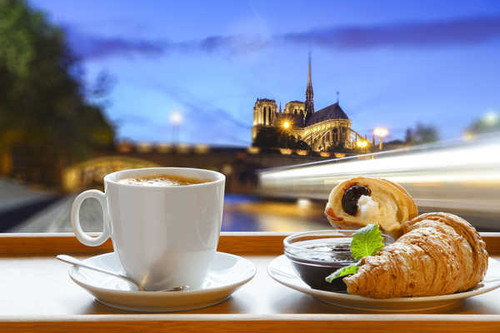 Jual Poster Breakfast Coffee Croissant Sacré Cœur Time Lapse Food Breakfast APC