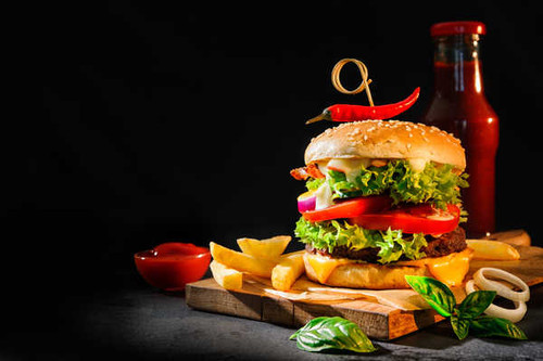 Jual Poster Burger French Fries Still Life Food Burger APC 002