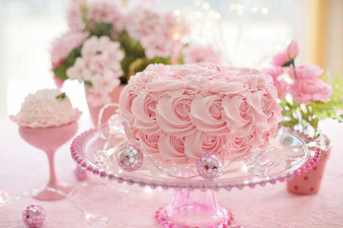 Jual Poster Cake Depth Of Field Pastry Pink Rose Rose Still Life Food Cake0 APC
