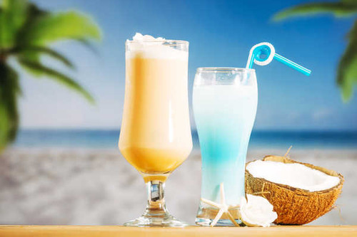 Jual Poster Cocktail Coconut Depth Of Field Drink Glass Summer Food Cocktail0 APC