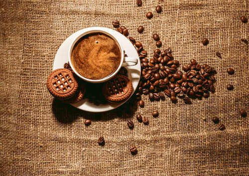 Jual Poster Coffee Coffee Beans Cookie Cup Still Life Food Coffee APC