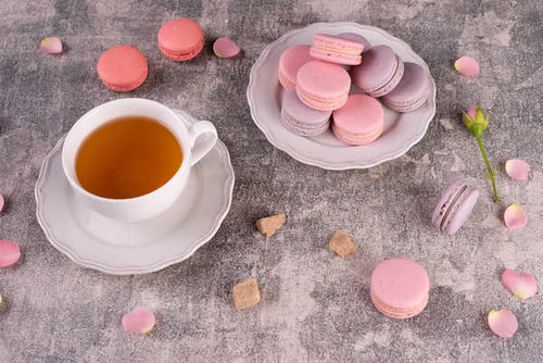 Jual Poster Cup Macaron Still Life Sweets Tea Food Tea9 APC