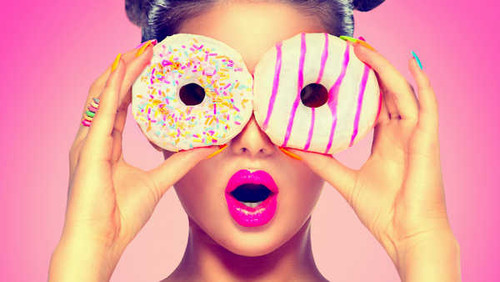 Jual Poster Doughnut Food Woman Food Doughnut APC