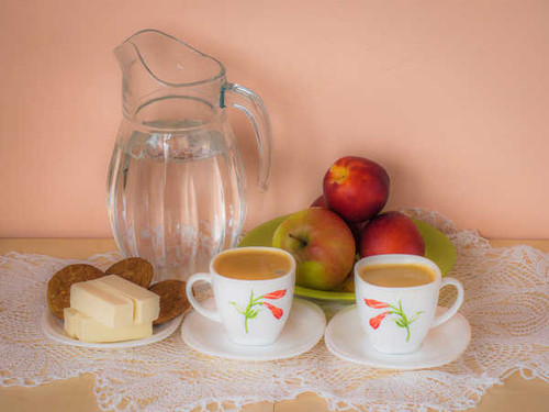 Jual Poster Coffee Apples Cookies Jug container Cup Two 1Z