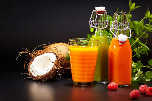 Jual Poster Juice Raspberry Coconuts Bottle Highball glass 1Z