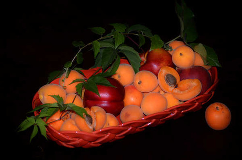 Jual Poster Peaches Black background 1Z