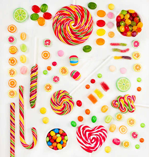 Jual Poster Sweets Lollipop Dragee Marmalade White background 1Z