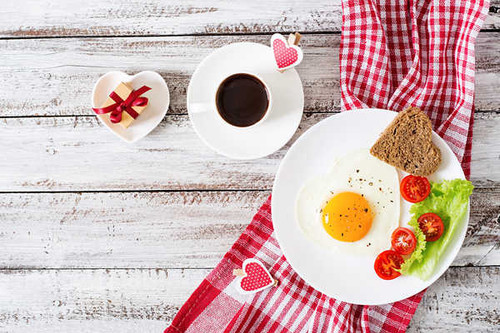 Jual Poster Valentine's Day Coffee Vegetables Bread Wood 1Z