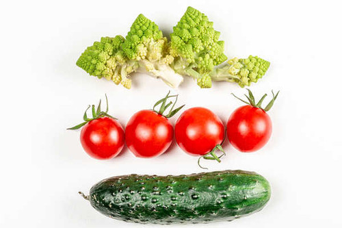Jual Poster Vegetables Tomatoes Cucumbers Broccoli White 1Z