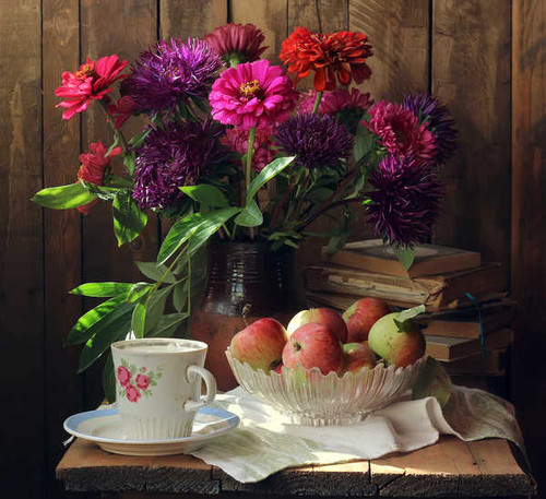 Jual Poster Zinnia Asters Apples Cup 1Z