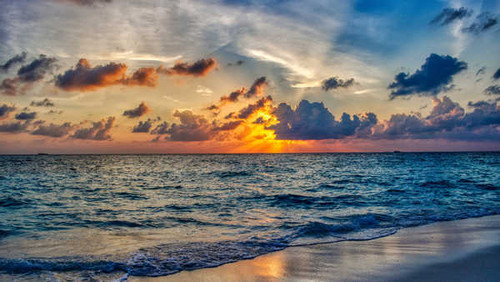 Jual Poster Beach Cloud Horizon Sunset Earth Sunset7 APC
