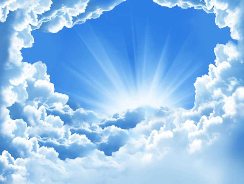Jual Poster Blue Cloud Sky Sunshine Earth Sky APC