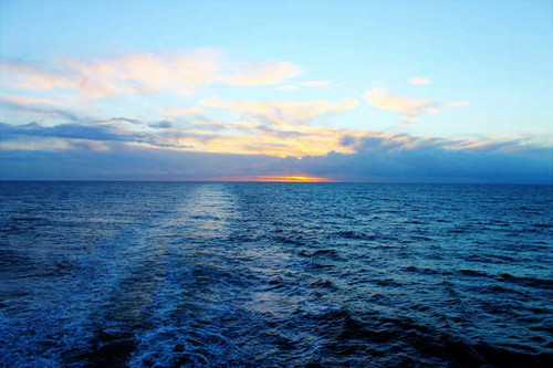 Jual Poster Blue Earth Horizon Ocean Sea Sky Sunset Earth Ocean APC