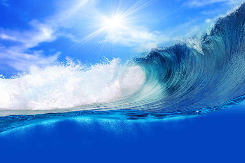 Jual Poster Blue Ocean Wave Earth Wave APC