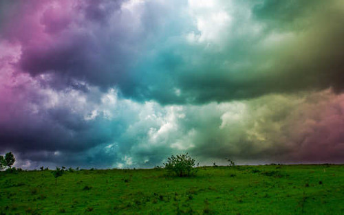 Jual Poster Cloud Colors Earth Field Green Rainbow Earth Cloud APC