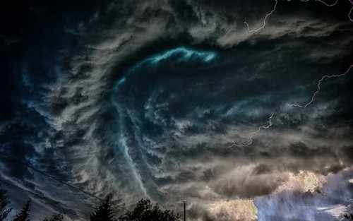 Jual Poster Cloud Dark Earth Lightning Sky Storm Earth Storm APC