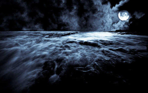 Jual Poster Cloud Moon Night Ocean Earth Ocean APC