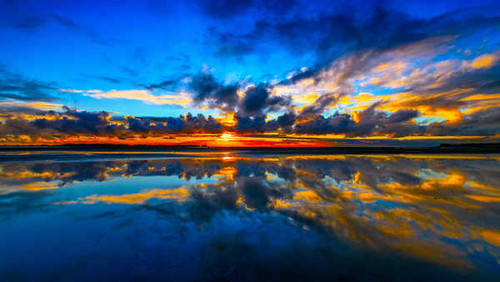 Jual Poster Cloud Ocean Reflection Sea Sky Sunset Earth Sunset APC