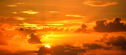 Jual Poster Cloud Sky Sunset orange (Color) Earth Sunset APC