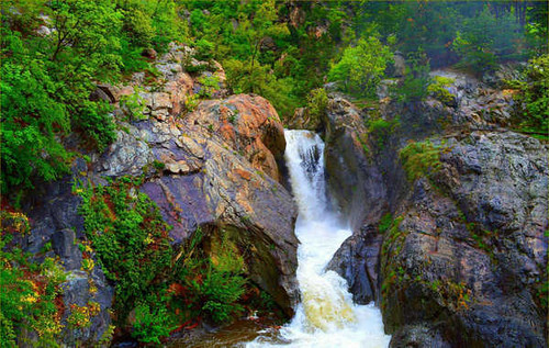 Jual Poster Earth Forest Green Rock Waterfall Waterfalls Waterfall APC 004