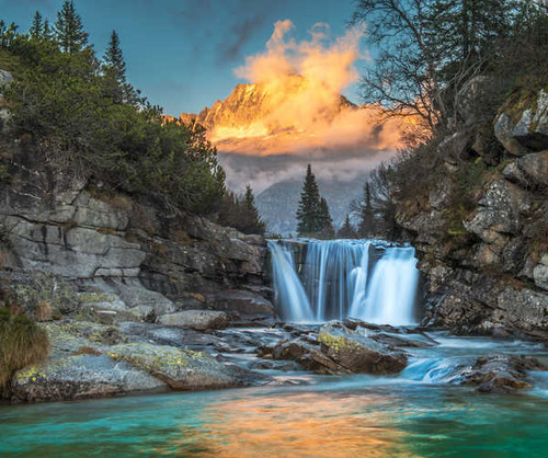 Jual Poster Earth Mountain River Rock Waterfall Waterfalls Waterfall APC