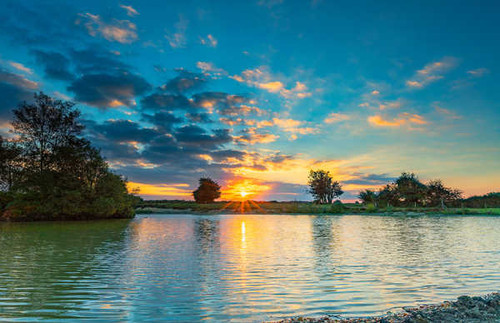 Jual Poster England Lake Sunrise Sunset Lakes Lake APC