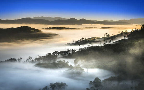 Jual Poster Fog Landscape Mountain Nature Earth Fog APC 001