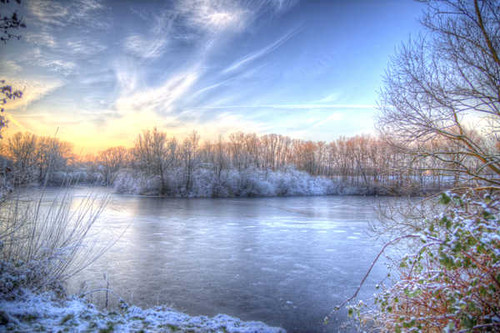 Jual Poster Frozen Nature River Winter Earth Winter APC