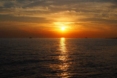 Jual Poster Glow Sea Seascape Ship Sky Sunset Earth Sunset APC