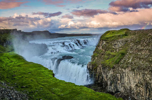 Jual Poster Gullfoss Mountain Rock Waterfall Waterfalls Gullfoss APC
