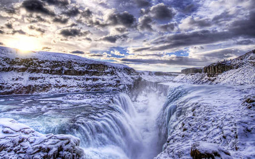 Jual Poster Gullfoss Waterfalls Gullfoss 16976 APC