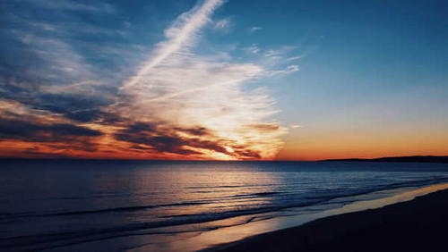 Jual Poster Horizon Nature Ocean Sky Sunset Earth Ocean APC 005