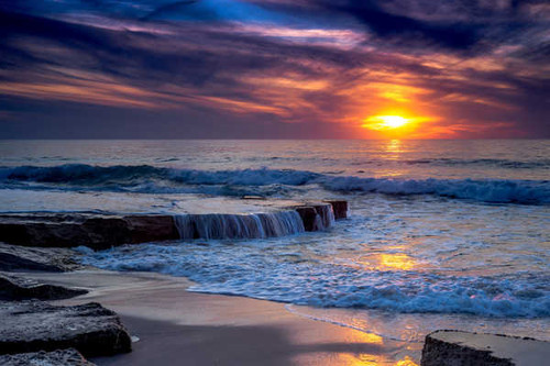 Jual Poster Horizon Ocean Sea Sunset Earth Sunset APC