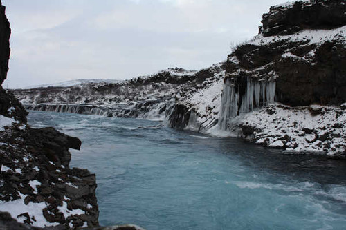 Jual Poster Ice River Winter Waterfalls Waterfall APC
