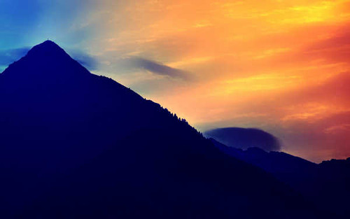 Jual Poster Mountain Nature Silhouette Sky Mountains Mountain APC