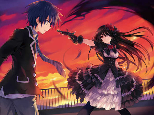 Poster Kurumi Tokisaki Shido Itsuka Anime Date A Live APCA