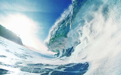 Jual Poster Nature Ocean Sea Sun Sunbeam Water Wave Earth Wave APC