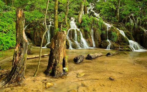 Jual Poster Stream Waterfall Earth Forest4 APC