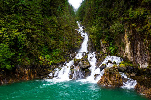 Jual Poster Alaska Forests Waterfalls Crag 1Z