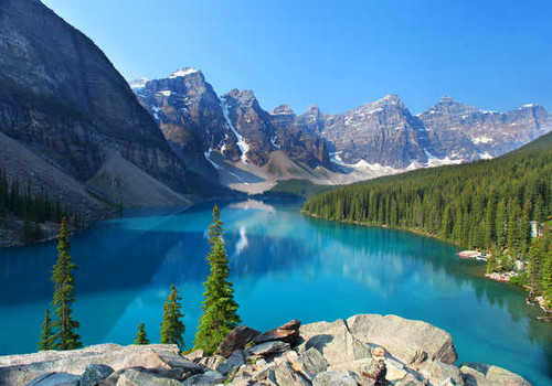 Jual Poster Canada Parks Mountains Lake Forests Scenery Banff 1Z 001